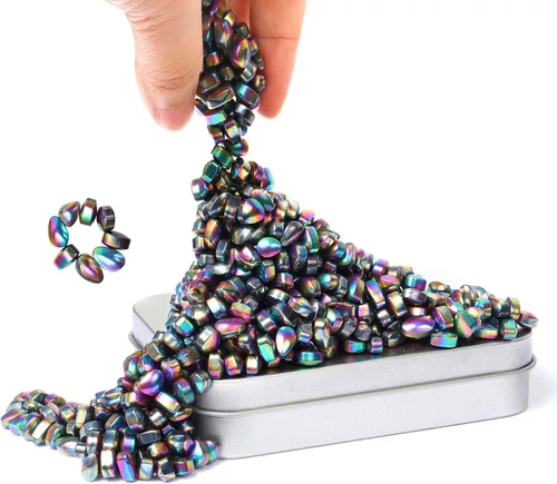 CUDNY Más de 500 coloridas piedras de ferrita originales para aliviar el estrés para adultos.