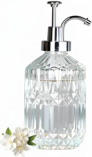 Miniatura 9 de Dispensador de jabón con bomba de vidrio, dispensador de jabón para manos de cocina, dispensador de crema agria, dispensador de bomba a prueba