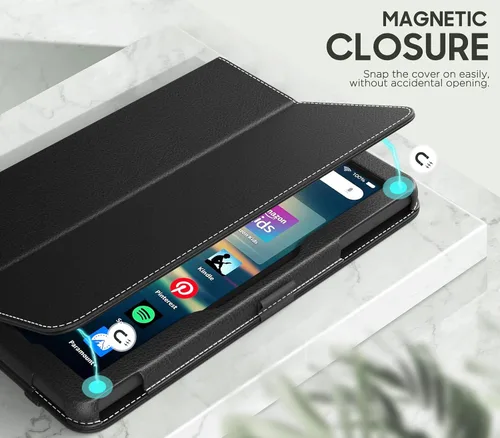 Miniatura 9 de MoKo - Funda compatible con la tablet Kindle Fire HD 8 y 8 Plus (10ª generación, versión de 2020), funda de soporte plegable y diseño delgado