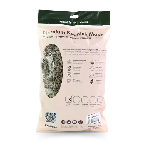 Miniatura 9 de Mossify Premium Musgo Español para Plantas Interior y Exterior 75g, 2.6Oz - Musgo Seco Natural Conservado para Manualidades, Terrarios, Arreglos