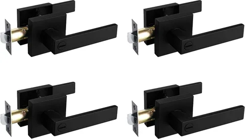 Miniatura 15 de NEWBANG Manija de palanca de puerta sólida con acabado negro mate