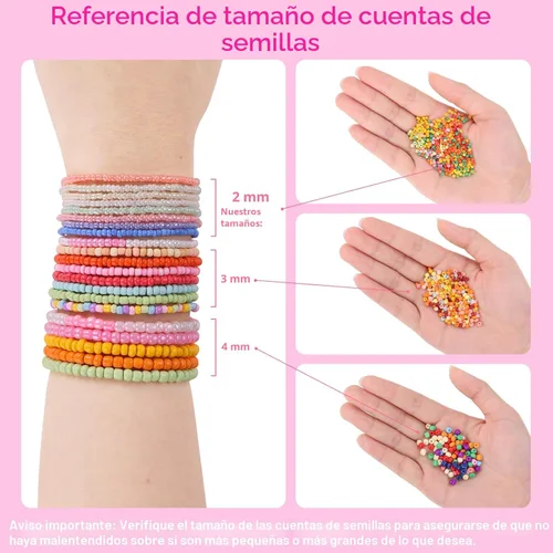 Miniatura 3 de Funtopia 120 Colores Cuentas de Semillas de 2 mm para Hacer Joyas, 49000 Piezas de Cuentas de Vidrio Pequeñas para Pulseras, Kit de Pulseras