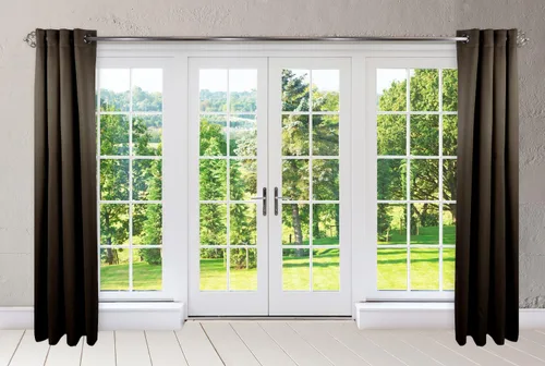 Miniatura 8 de Rod Desyne Cortina opaca con aislamiento térmico para ventana con ojales de metal, 96 x 96 pulgadas, color negro, 1 panel