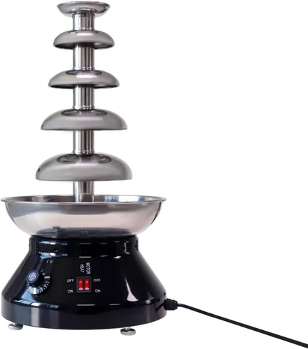 Máquina comercial de fuente de chocolate de 5 niveles, calentador de fusión de acero inoxidable de gran capacidad de 7 libras, 101.4 fl oz, 230 W,