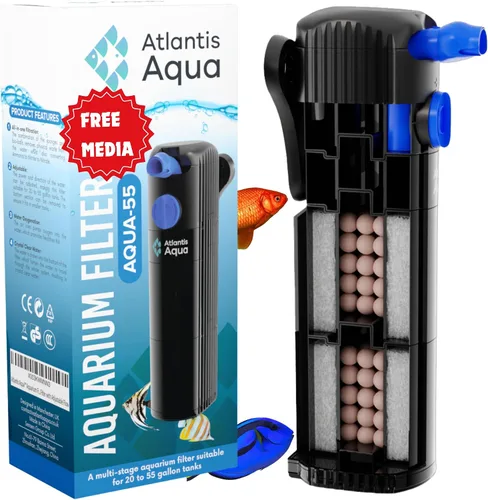 Miniatura 7 de Filtro de Tanque de Peces de 20 Galones hasta 55 Galones Filtro de Tanque de Peces Silencioso Agua Cristalina Filtro de Tanque de Tortugas