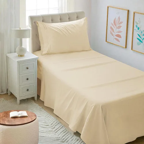 Miniatura 83 de Mejoroom Juego de sábanas de tamaño King – Sábanas y fundas de almohada de ropa de cama 1800 de lujo para hoteles – Sábana bajera con bolsillo