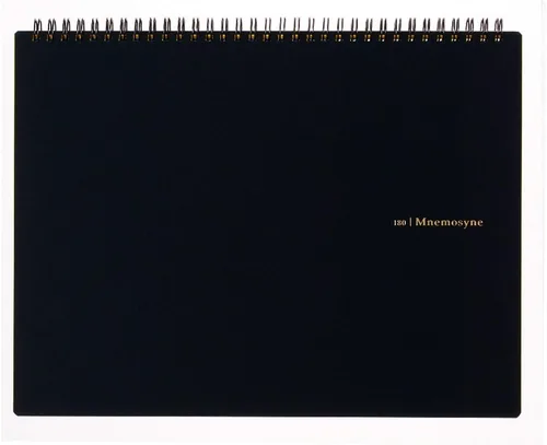 Maruman MNEMOSYNE Cuaderno de 8.66 x 11.69 pulgadas (horizontal A4), cuadrícula de 5 mm (0.2 pulgadas), 70 hojas (N180A), color negro