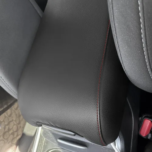 Miniatura 36 de AOMSAZTO Fundas para consola para 2008-2014 Toyota Highlander Fundas para reposabrazos para Toyota Highlander Negro con costuras negras