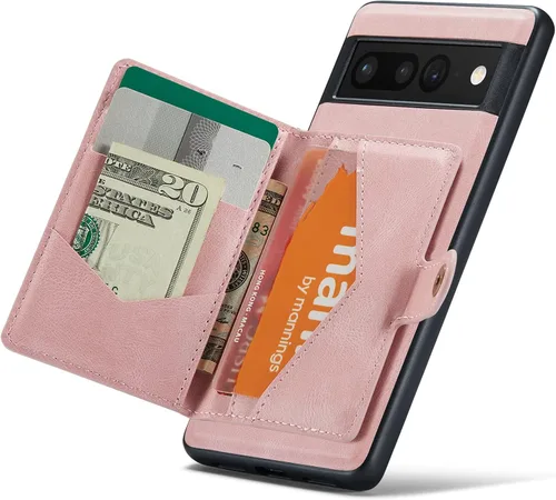 Miniatura 12 de Funda para Google Pixel 6 Pro, cartera magnética desmontable con ranura para efectivo, soporte de carga inalámbrica, función atril compatible