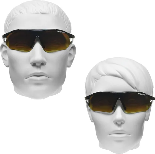 Miniatura 3 de proSPORT BIFOCAL - Lentes de sol para hombres y mujeres, bloqueo de luz azul, lente ámbar HD, semirarimas, envolvente, para conducir, golf