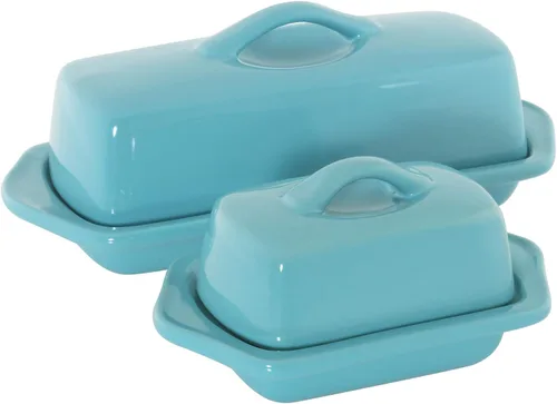 Miniatura 12 de Chantal Mini plato de mantequilla cubierto de cerámica, 5 pulgadas, gris desteñido