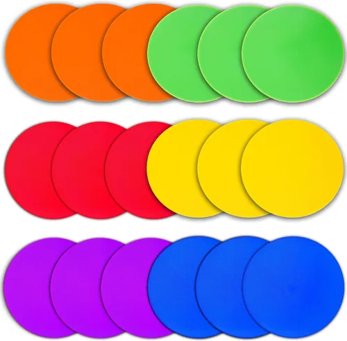 Miniatura 10 de Marcadores de puntos de 9/10 pulgadas, marcadores de goma antideslizantes de agilidad, conos de campo plano para gimnasio/fútbol PE, marcadores