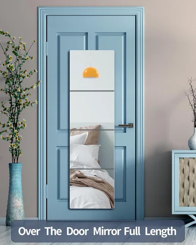 Miniatura 5 de Espejo pequeño adhesivo para decoración de pared, espejos adhesivos de seguridad de plástico sin vidrio para niños pequeños, paquete de 4 azulejos