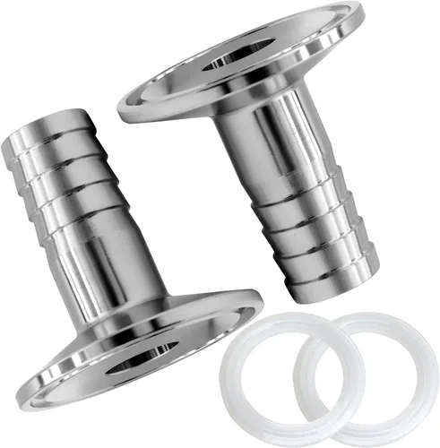 Accesorio sanitario de 1.5 "tri abrazadera a 1" manguera de acero inoxidable manguera sanitaria adaptador de tubería 2 piezas