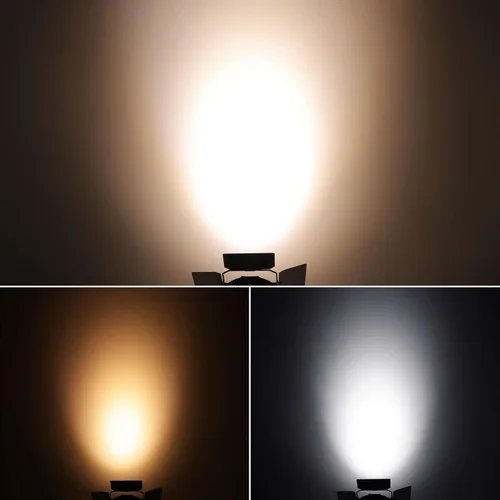 Miniatura 2 de Luces de escenario con puertas de granero, luces LED par con focos COB blancos cálidos y fríos, luz de par profesional con activación por sonido