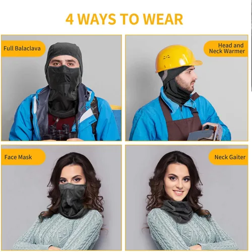Miniatura 6 de Balaclava Winter Ski Face Mask Breathable Windproof Thermal for Motorcycle Riding Cycling in Cold Weather