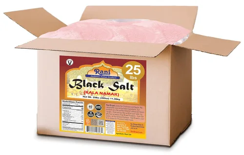 Miniatura 4 de Rani - Sal negra en polvo (Kala Namak) mineral 11.36kg (400oz / 25lbs) Caja a granel ~ Sin refinar, pura y natural Vegano Apto para gluten Sin