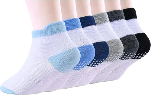 Miniatura 2 de SOCKFUN Calcetines para bebés con agarre, 6 pares, calcetines para bebés y niños pequeños