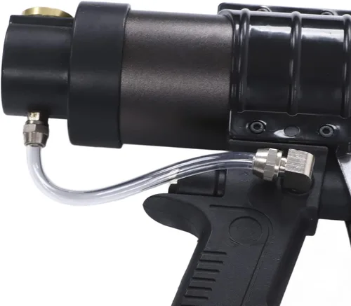 Miniatura 9 de Pistola de calafateo neumática 10.5 fl oz Pistola selladora ajustable 0.4-0.7 MPa 24-Boquilla Aplicador de pegamento de vidrio Herramienta