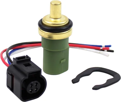 MOTOKU Sensor de temperatura del refrigerante de agua de 4 pines con arnés de conector para Audi A4 A6 A4 A8 Quattro TT S4 S8 Allroad Quattro S6 RS6