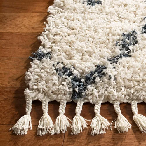 Miniatura 2 de SAFAVIEH Alfombra de área de 8 x 10 pulgadas, colección Pro Luxe Shag - Grande, borla bohemia marroquí, no desprende pelusa y fácil de limpiar, pelo