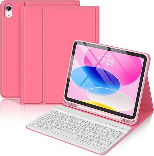 Miniatura 10 de BQSS Funda para iPad (A16) de 11ª y 10ª Generación con Teclado, Activación/Suspensión Automática, Funda con Teclado Bluetooth Inalámbrico