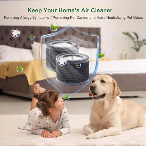 Miniatura 6 de Filtro de repuesto TT-AP001, compatible con purificador de aire TaoTronics TT-AP001 y VAVA VA-EE014, filtro HEPA 3 en 1 y filtro de carbón activado