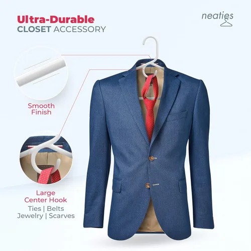 Miniatura 3 de Perchas de plástico resistentes hechas en Estados Unidos a granel, 20, 30, 50, 100 unidades disponibles, perchas de plástico fuertes, perchas