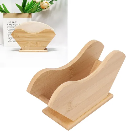 Miniatura 6 de Soporte de filtro de café de madera, caja de filtro de café, soporte de almacenamiento de papel de café, soporte para filtro de café y filtros