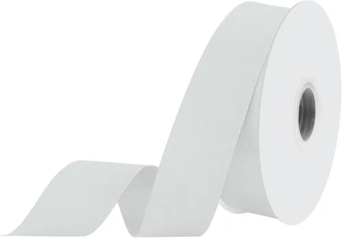 Miniatura 2 de Cinta blanca de grogrén de 1-1/2 pulgadas x 50 yardas para envolver regalos, muy adecuada para decoración de bodas, ramos, manualidades, costura