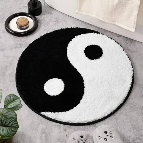Miniatura 9 de TRUEDAYS Alfombra de baño de ángel rosa, suave, antideslizante, absorbente, rosa, diseño de boceto, elegante, decoración de querubines, para baño