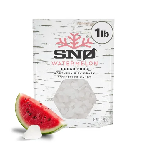 Sandía KETO - Chips de caramelo de xilitol - Bolsa SNØ de 1 libra, caramelo sin azúcar con solo 2 ingredientes, bajo en carbohidratos, apto para