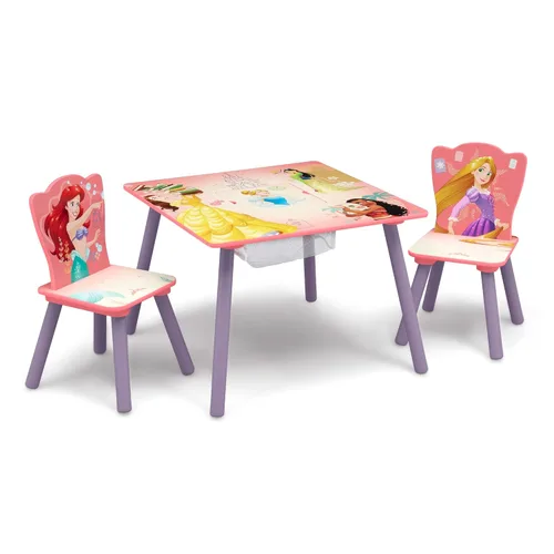 Miniatura 5 de Delta Children Organizador de libros y juguetes de lujo, certificado Greenguard Gold, juego de mesa y silla para niños con almacenamiento