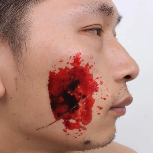 Miniatura 3 de Calcomanías de tatuaje de Halloween, calcomanías de tatuaje de heridas, simulación, tatuaje, cicatriz, tatuaje, cuchillo, simulación, impermeable