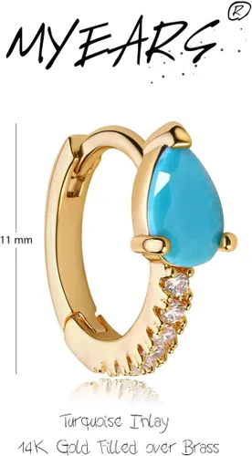 Miniatura 5 de MYEARS Women Huggie Earrings Gold Hoop 14K Gold Filled Small Simple Hypoallergenic Everyday Jewelry
