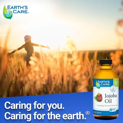 Miniatura 8 de Earth's Care Aceite de jojoba 100% puro para cabello, piel y uñas, prensado en frío, hidratante natural nutritivo, 8 onzas líquidas