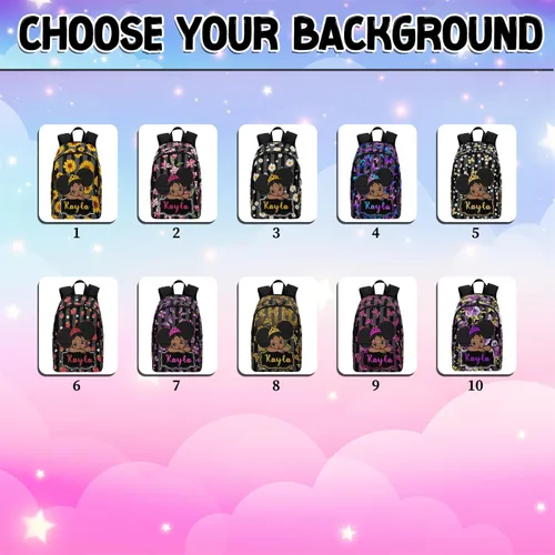 Miniatura 89 de Texto personalizado Elefante desgaste gafas mochila mochila mochila casual Daypack bolsa para mamá niñas, color86-4, Mochilas Daypack