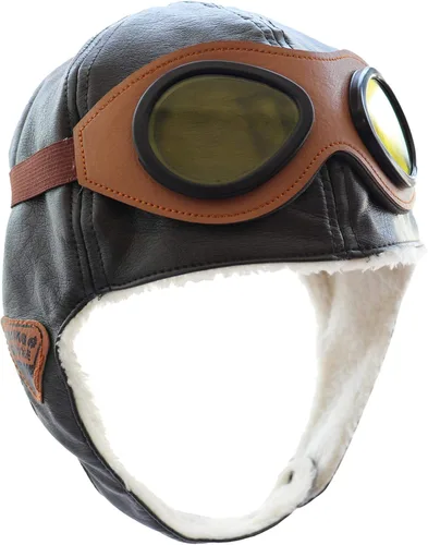 Pilot Aviator - Gorro de forro polar cálido con orejeras para niños pequeños, color marrón celadón