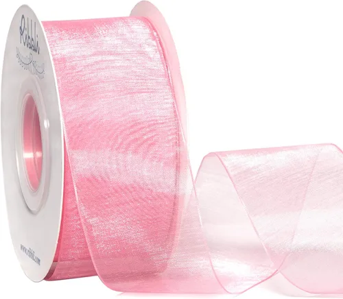 Miniatura 31 de Ribbli - Cinta de organza color oro pálido, 1/2 pulgadas x 50 yardas continuas, cinta transparente dorada para envolver regalos, envolver galletas
