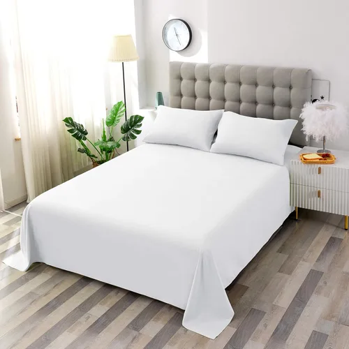 Miniatura 13 de Soft Aqua - Sábana encimera de tamaño individual 100% algodón satinado, 600 hilos, calidad de cama, sábana encimera, fresca y lisa, solo una sábana
