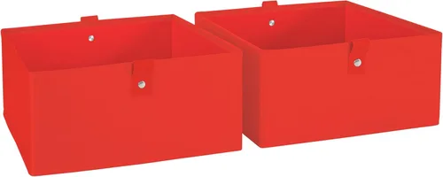 Miniatura 10 de RiverRidge Juego de 6 contenedores de almacenamiento plegables para niños - Cajas de tela de 10.5"A x 5"Al con asas para organizador de armario y 6