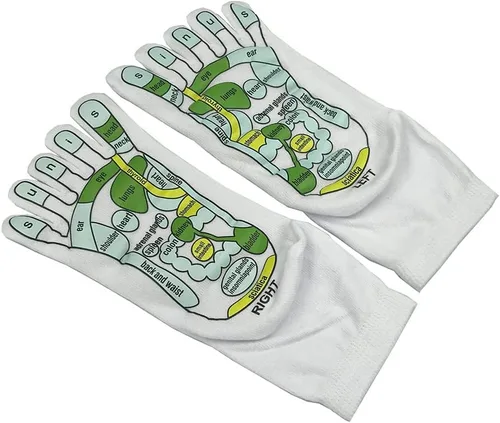 Miniatura 2 de FASHIXD Calcetines de reflexología de acupresión para masaje de pies, calcetines de fisioterapia cansados con herramientas de masaje