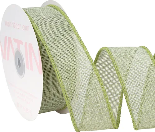 Miniatura 14 de VATIN Cinta de Arpillera con Alambre Azul Bebé de 1-1/2 pulgadas X 10 Yardas, Cinta de Tela para Manualidades para Decoraciones de Fiestas, Lazo