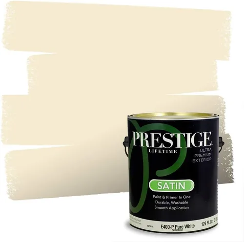 Miniatura 161 de PRESTIGE Paints Exterior Paint and Primer In One, 1-Gallon, Satin, Comparable Match of Benjamin Moore* Royal Linen* 931BM-PCM