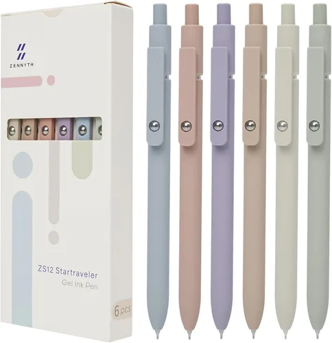 Miniatura 9 de Bolígrafos de gel, juego de 5 bolígrafos de 0.7mm con tinta negra de secado rápido, punta fina y escritura suave, lindos suministros de oficina