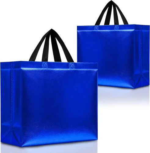 Miniatura 10 de Nush Nush Bolsas de Regalo Rojas Tamaño Mediano – Juego de 12 Bolsas de Regalo Rojas Brillantes Reutilizables con Asas - Bolsa Ideal para Regalos