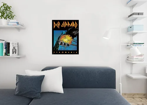 Miniatura 4 de Def Leppard Pyromania Portada del Álbum Mercancía de Música Heavy Metal Retro Vintage Estética de los 80s Banda de Rock Arte de Pared Genial Póster