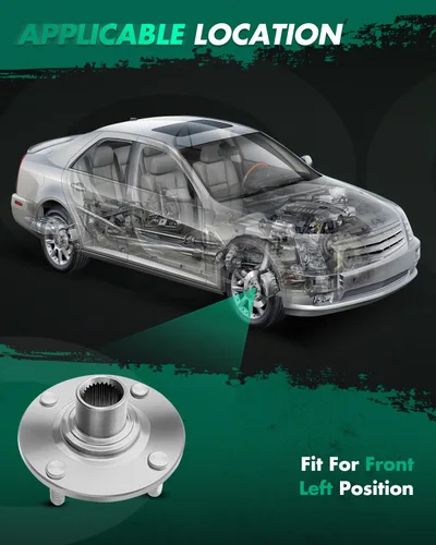 Miniatura 2 de SCITOO Rodamiento de rueda delantera 2000-2011 para Focus 518510 Nuevo conjunto de cubo de rueda izquierda o derecha 4 lengüetas con ABS 1 unidad