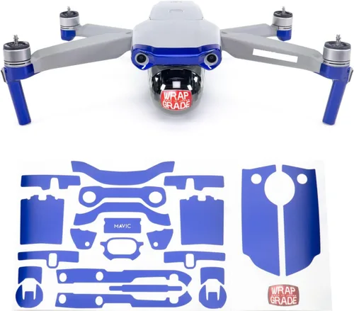Miniatura 8 de Wrapgrade Funda compatible con DJI Mavic Air 2 Color de acento A (Airforce Silver)