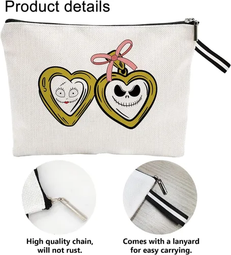 Miniatura 3 de Bolsa de maquillaje inspirada para mujer, bonita bolsa de cosméticos para amigos y familia, bolsa de aseo de viaje, bolsa de cosméticos portátil
